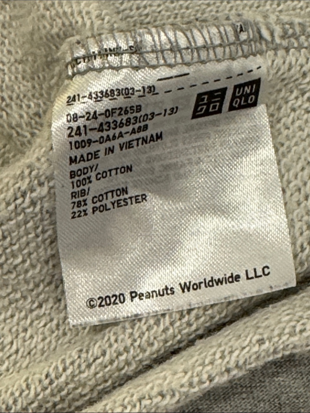 Snoopy XXL Gray Hoodie with front pockets - peanuts by Schulz - Picture 11 of 13
